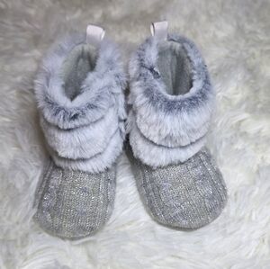 Cozy Gray Kids Boots
